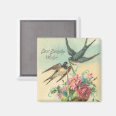  verjaardagsschuur zwaluwen magneet (Voorkant / Achterkant)