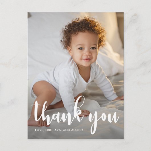 Verjaardagsscript Een foto Kinder dank u Briefkaart (Voorkant)