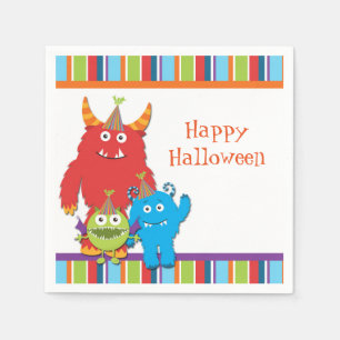 Verjaardagsservetten Cute Little Monsters Servetten