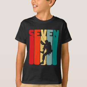 Verjaardagsshirt 7 Jaar Klimmen 7e Verjaardag Jong T-shirt