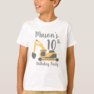 Verjaardagsshirt bouwfeestje voor jongens t-shirt