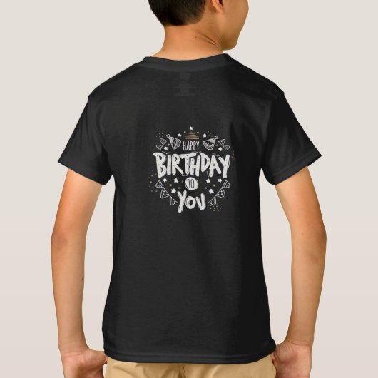 verjaardagsshirt t-shirt (Achterkant)