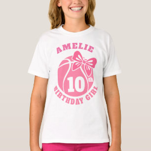 Verjaardagsshirt voor 10e verjaardag meisje met ba t-shirt