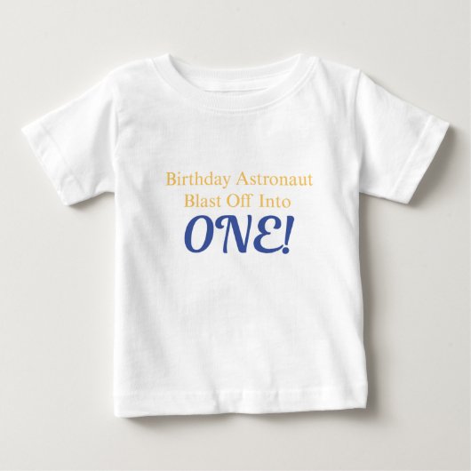 Verjaardagsshirt voor één astronaut die de ruimte (Voorkant)