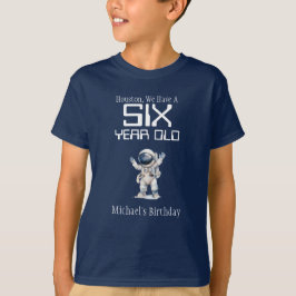 Verjaardagsshirt voor jongens met ruimte-thema t-shirt