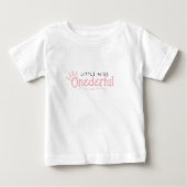Verjaardagsshirt voor kleine Miss Onederful (Voorkant)