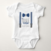 Verjaardagsshirt voor meneer ONEderful in blauw en Romper (Voorkant)
