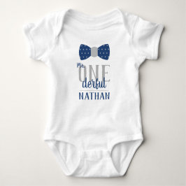 Verjaardagsshirt voor meneer ONEderful in blauw en Romper