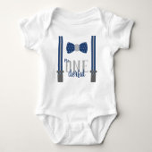 Verjaardagsshirt voor meneer ONEderful in blauw en Romper (Voorkant)