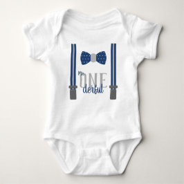 Verjaardagsshirt voor meneer ONEderful in blauw en Romper