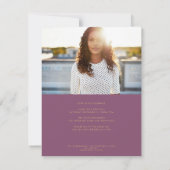 verjaardagssimpel stijlvol elegant script foto inv kaart (Achterkant)