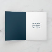 Verjaardagsskelet Gevist in een houten roeiboot Kaart (Binnen)