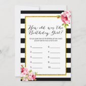 Verjaardagsspelen x2 - hoe oud | Wie kent haar Kaart (Voorkant)