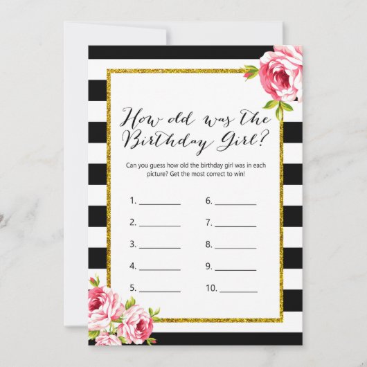 Verjaardagsspelen x2 - hoe oud | Wie kent haar Kaart (Voorkant)