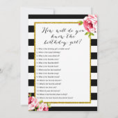 Verjaardagsspelen x2 - hoe oud | Wie kent haar Kaart (Achterkant)