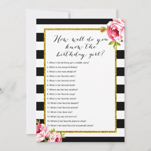 Verjaardagsspelen x2 - hoe oud | Wie kent haar Kaart (Achterkant)