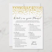 Verjaardagsspellen x2 - telefoon spel | Wie weet Kaart (Achterkant)