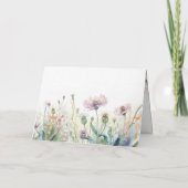 Verjaardagssproeiers van wilde bloemen kaart (Achterkant)