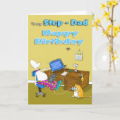 Verjaardagsstap pa kaart (Gele Bloem)