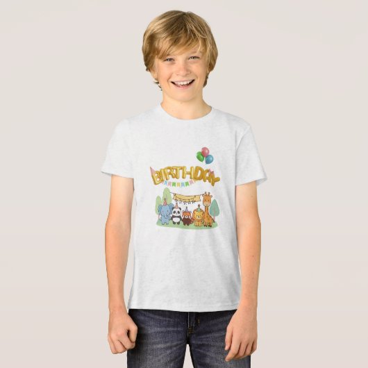 Verjaardagsstemming Geactiveerd Tri-Blend Shirt (Voorkant volledig)