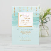 Verjaardagsster Uitnodiging (Staand voorkant)