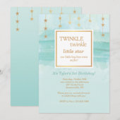 Verjaardagsster Uitnodiging (Voorkant / Achterkant)