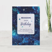 Verjaardagssterren in Galaxy Night Sky Kaart (Voorkant)