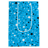 verjaardagssterren op aqua blue medium cadeauzakje (Achterkant)