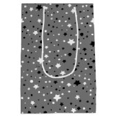 verjaardagssterren op grijs medium cadeauzakje (Achterkant)