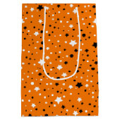 Verjaardagssterren op sinaasappel medium cadeauzakje (Achterkant)