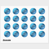 Verjaardagssticker | Aangepaste monogram Ronde Sticker (Vel)