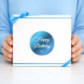 Verjaardagssticker | Aangepaste monogram Ronde Sticker