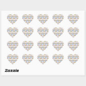 Verjaardagssticker Hart Sticker (Vel)