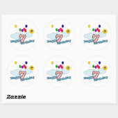 Verjaardagssticker Ronde Sticker (Vel)