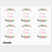 Verjaardagsstickers Ronde Sticker (Vel)