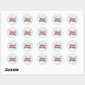 Verjaardagsstickers Ronde Sticker (Vel)