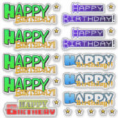 Verjaardagsstickers Sticker (Voorkant)