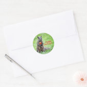 Verjaardagsstickers van Party Squirrel Ronde Sticker (Envelop)