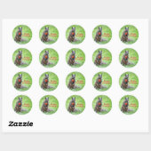 Verjaardagsstickers van Party Squirrel Ronde Sticker (Vel)