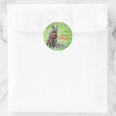 Verjaardagsstickers van Party Squirrel Ronde Sticker (Tas)