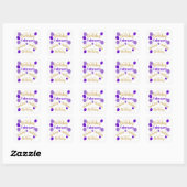 Verjaardagsstickers voor februari vierkante sticker (Vel)