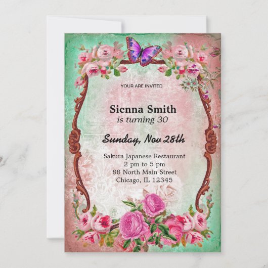  verjaardagsstijl kaart (Voorkant)