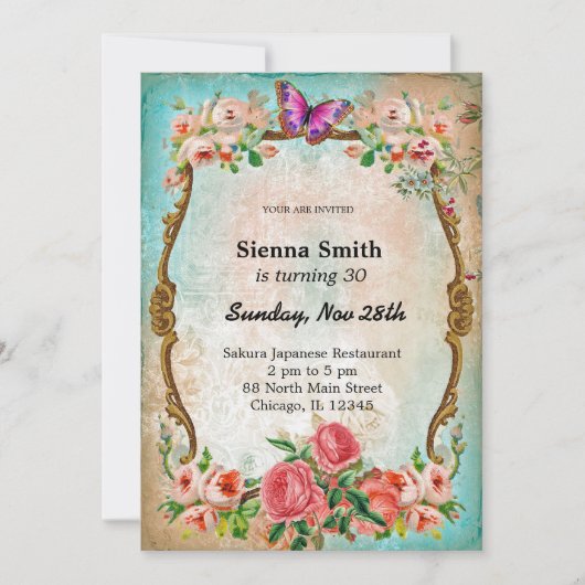  verjaardagsstijl kaart (Voorkant)