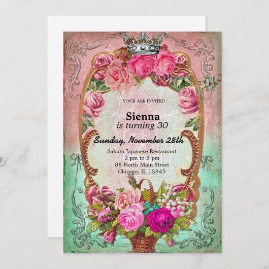  verjaardagsstijl kaart (Voorkant / Achterkant)