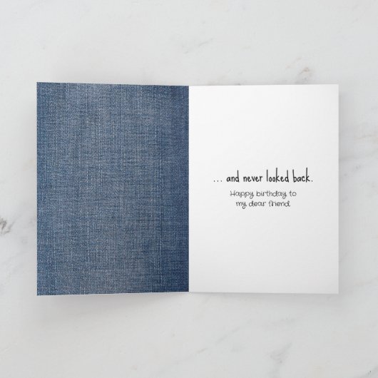 Verjaardagsstok figuur meisje kaart (Binnen)