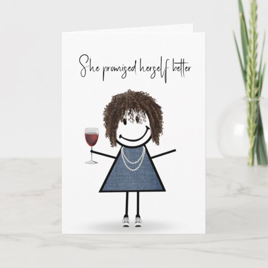 Verjaardagsstok figuur meisje met Sneakers Kaart (Voorkant)