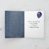 Verjaardagsstok figuur meisje met wijn en kat kaart (Binnen)