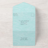 Verjaardagsstrandfeest in één uitnodiging (Buitenkant)