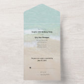 Verjaardagsstrandfeest in één uitnodiging (Binnen)