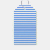 Verjaardagsstrepen Blauw⎮Wit Groen Cadeau Label Cadeaulabel (Achterkant)